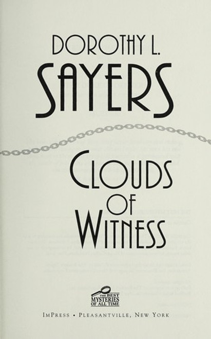 Clouds of Witness front cover by Dorothy L Sayers, ISBN: 0060808357