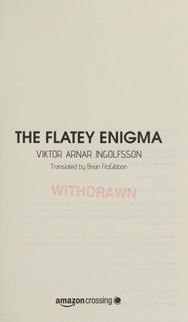 The Flatey Enigma front cover by Viktor Arnar Ingolfsson, ISBN: 1611090970