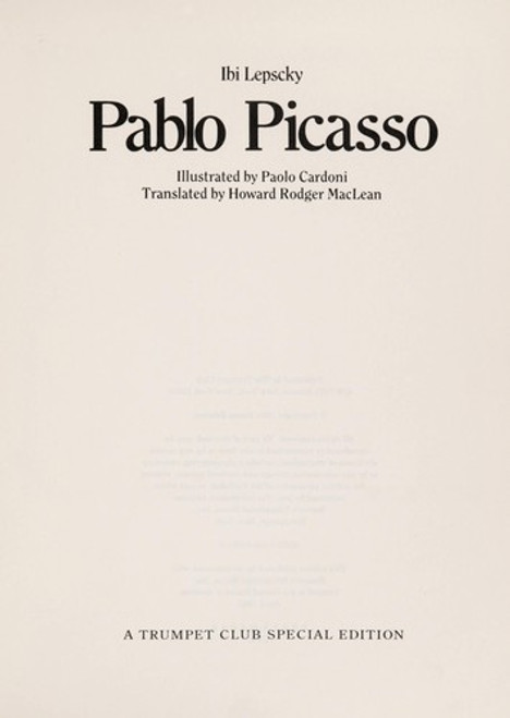 Pablo Picasso front cover by Ibi Lepscky, ISBN: 0440846919