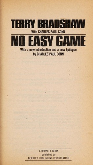 No Easy Game front cover by T. Bradshaw, ISBN: 0425044661