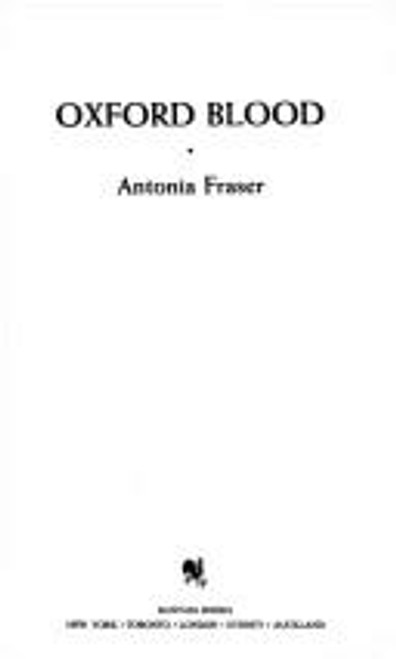 Oxford Blood (Jemima Shore) front cover by Antonia Fraser, ISBN: 0553280708