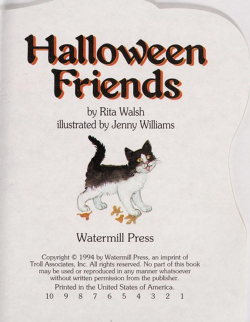 Halloween Friends (Mini Shaped Books) front cover by Rita Walsh, ISBN: 0816735085