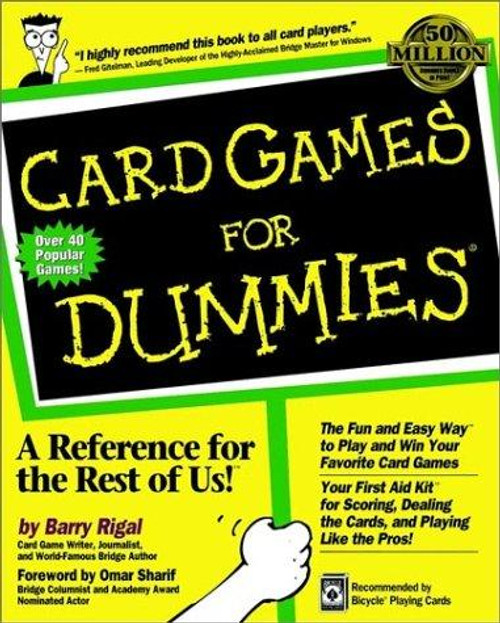 Card Games for Dummies front cover by Barry Rigal, ISBN: 0764550500