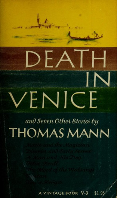 Death In Venice and Seven Other Stories front cover by Thomas Mann, ISBN: 0394700031