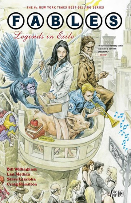 Legends In Exile 1 Fables front cover by Bill Willingham, ISBN: 140123755X