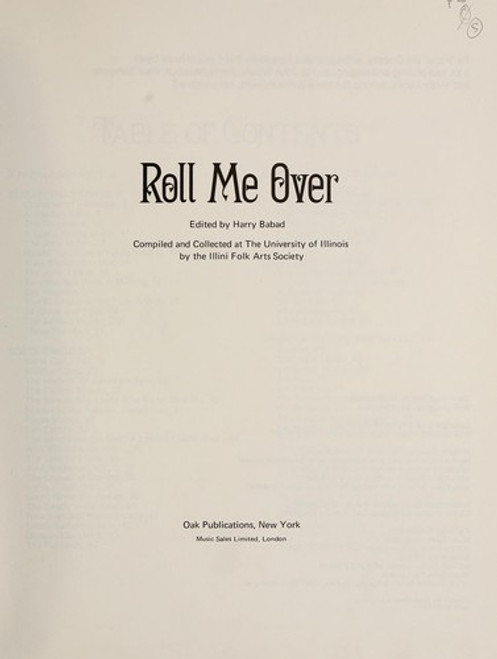 Roll Me Over front cover by Harry Babad, ISBN: 0825600677