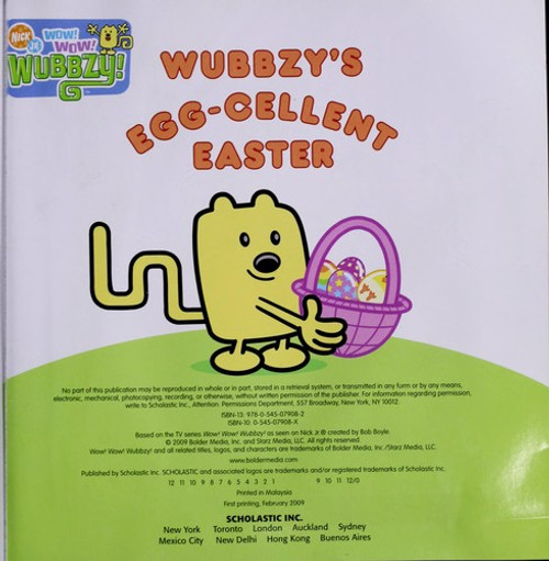 Wubbzy's Egg-cellent Easter (Wow! Wow! Wubbzy!) front cover by Lauren Cecil, ISBN: 054507908X