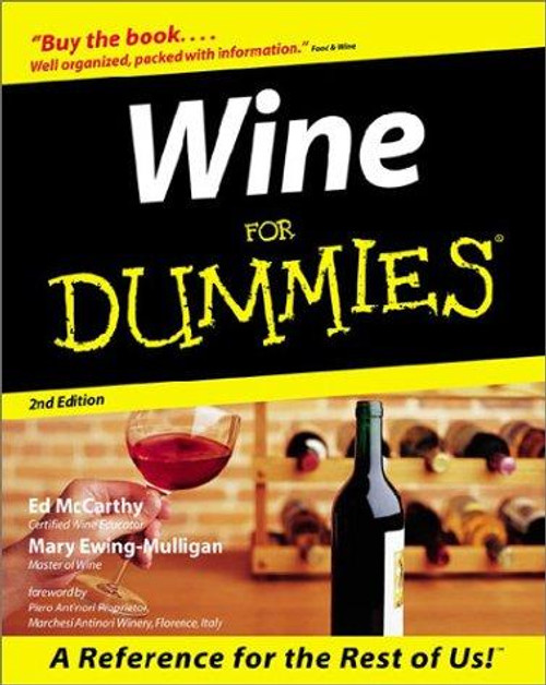 Wine for Dummies front cover by Mary Ewing-Mulligan, Ed McCarthy, ISBN: 0764551140