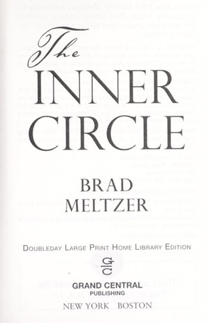 The Inner Circle front cover by Brad Meltzer, ISBN: 044661615X