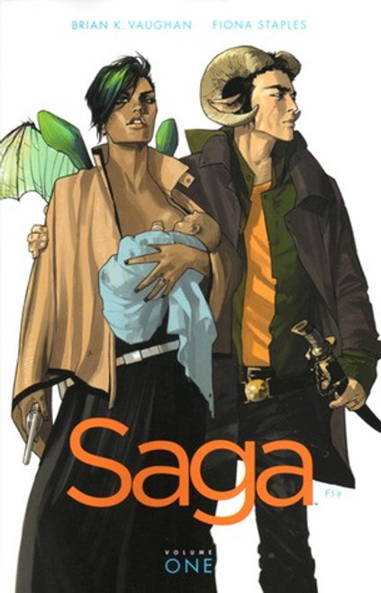 Saga 1 front cover by Brian K. Vaughan, Fiona Staples, ISBN: 1607066017