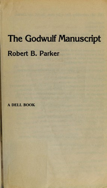 Godwulf Manuscript front cover by Robert B. Parker, ISBN: 0440129613