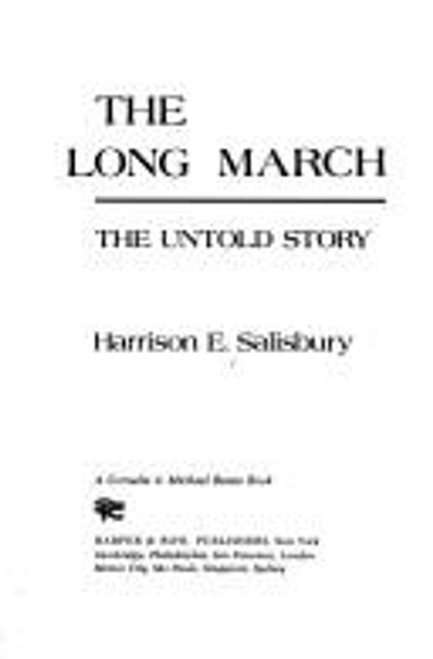 The Long March front cover by Harrison E. Salisbury, ISBN: 0060390441
