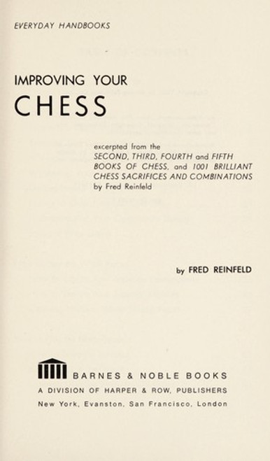 Improving Your Chess front cover by Fred Reinfeld, ISBN: 0389002283