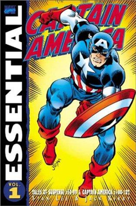 Essential Captain America, Vol. 1 (Marvel Essentials) front cover by Stan Lee, Jack Kirby, ISBN: 0785107401