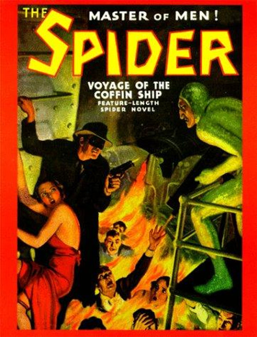 Voyage of the Coffin Ship 45 The Spider Master of Men front cover by Grant Stockbridge, ISBN: 1891729020