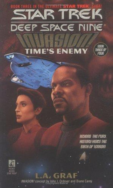 Time's Enemy 16 Star Trek: Deep Space Nine (Invasion 3) front cover by L.A. Graf, ISBN: 0671541501