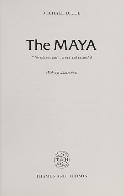 The Maya front cover by Michael D. Coe, ISBN: 0500021155