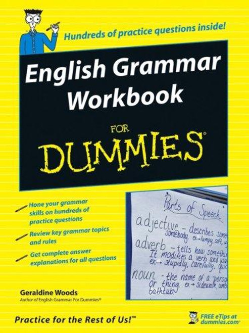 English Grammar Workbook For Dummies front cover by Geraldine Woods, ISBN: 0764599321