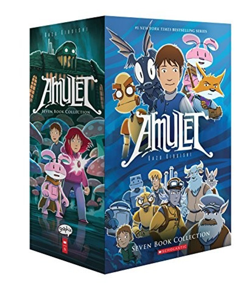 Amulet Box Set: Books #1-7 front cover by Kazu Kibuishi, ISBN: 1338045644