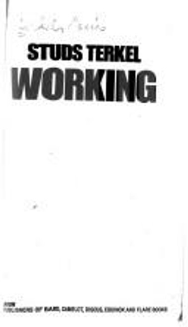 Working front cover by Studs Terkel, ISBN: 0380002590