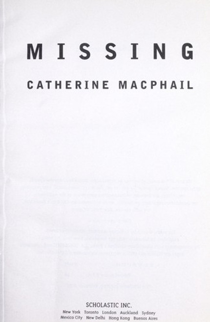 Missing front cover by Catherine Macphail, ISBN: 0439754690