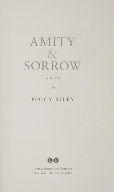 Amity & Sorrow: A Novel front cover by Peggy Riley, ISBN: 0316220884