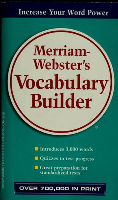 Merriam-Websters Vocabulary Builder front cover by Mary W. Cornog, ISBN: 0877799105