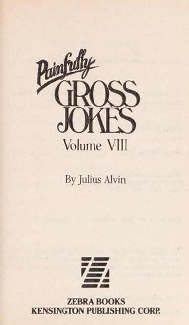 Painfully Gross Jokes front cover by Julius Alvin, ISBN: 0821730045