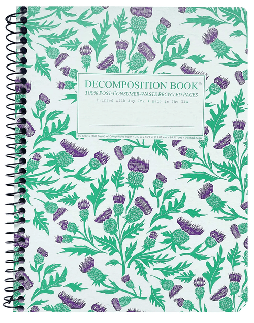 Thistles Coilbound Decomposition Notebook front cover, ISBN: 1412416426