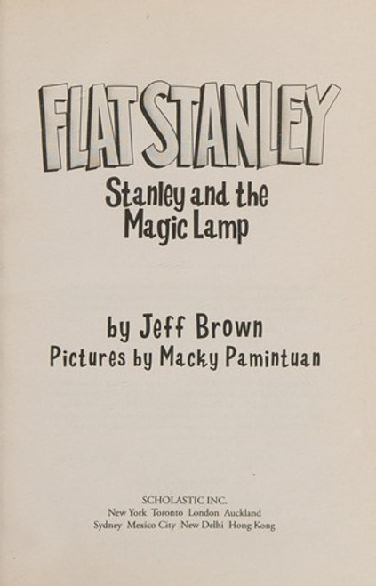 Stanley and the Magic Lamp (Flat Stanley) front cover by Jeff Brown, ISBN: 0545292093