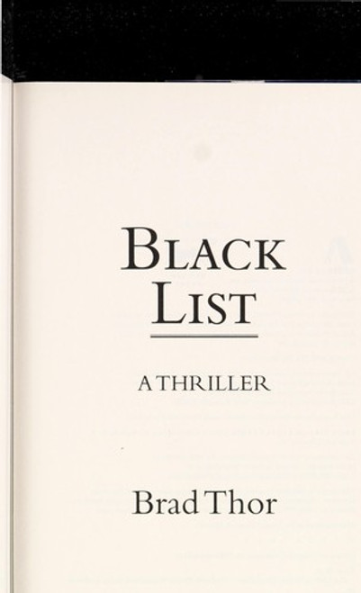 Black List (Scot Harvath) front cover by Brad Thor, ISBN: 1439193029