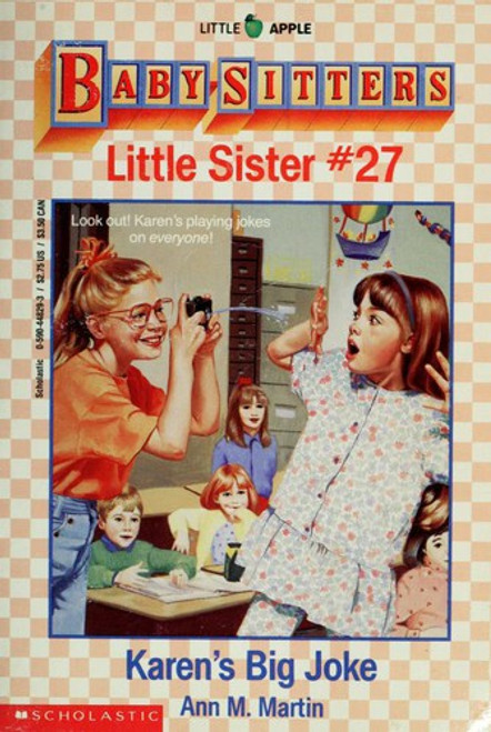 Karen's Big Joke 27 Baby-Sitters Little Sister front cover by Ann M. Martin, ISBN: 0590448293