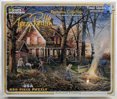 Autumn Evening 550 Piece Puzzle front cover by Terry Redlin