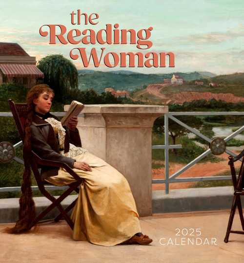 The Reading Woman 2025 Mini Wall Calendar front cover by Pomegranate, ISBN: 1087509815