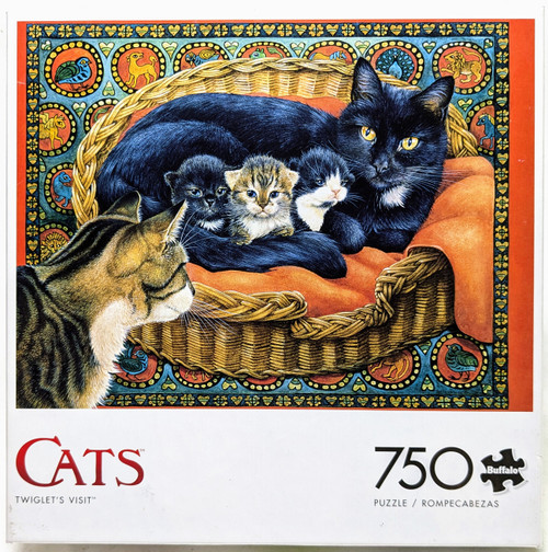 Twiglet's Visit (Cats) 750 Piece Puzzle front cover by Ivory, Leslie Anne