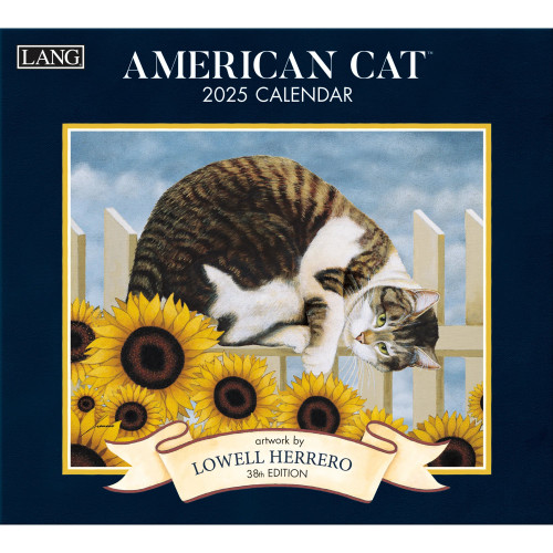 American Cat 2025 Wall Calendar front cover by Lowell Herraro, ISBN: 1469433109