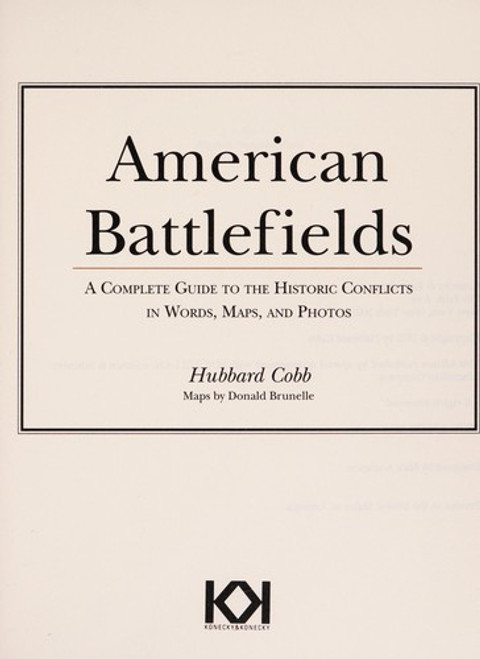 American Battlefields front cover by Hubbard Cobb, ISBN: 1568521510