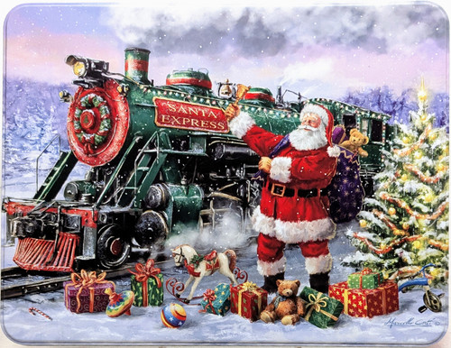Santa Express 300 Piece Puzzle in Tin front cover by Corti, ALI