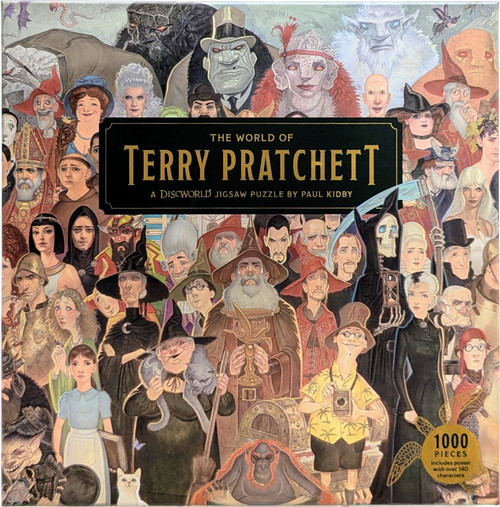 The World of Terry Pratchett: A Discworld 1000-piece Jigsaw Puzzle front cover by Terry Pratchett, ISBN: 139962069X