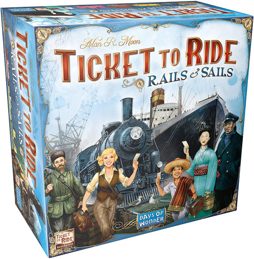Ticket To Ride: Rails and Sails Board Game front cover