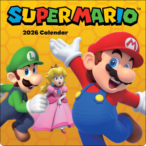 Super Mario 2026 Wall Calendar front cover by Nintendo,Nintendo, ISBN: 141978353X