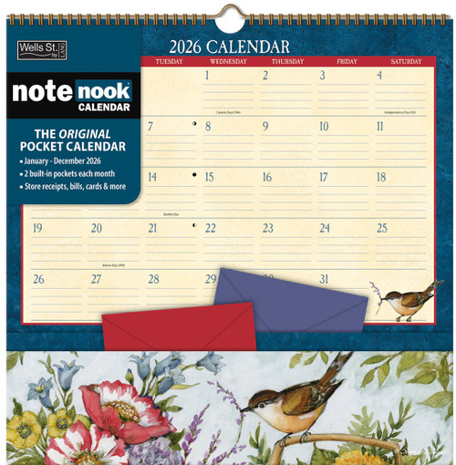 Heart & Home 2026 Note Nook Wall Calendar front cover, ISBN: 1469438674