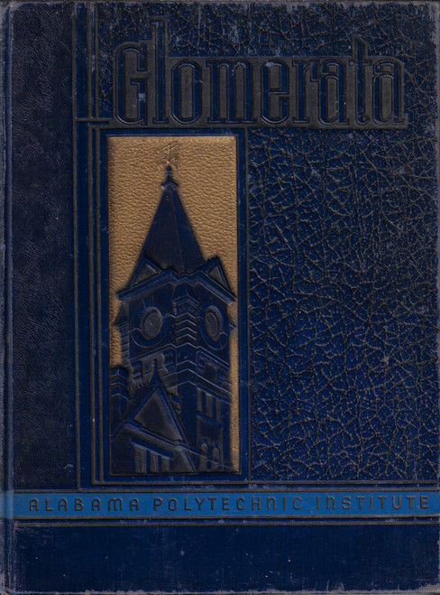 The 1938 Glomerata front cover by Alabama Polytechnic Institute, Morris Hall