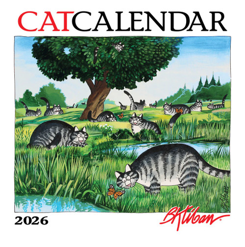 B. Kliban: CatCalendar 2026 Wall Calendar front cover by B. Kliban,Pomegranate, ISBN: 1087511399