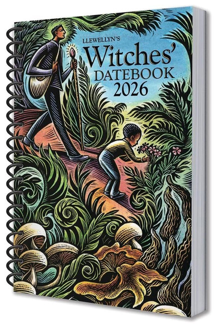 Witches' Datebook 2026 Planner Calendar front cover by Llewellyn, ISBN: 0738775312