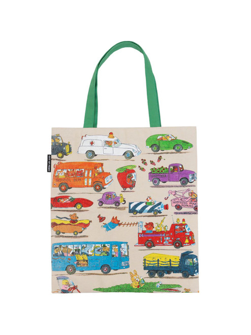 Things that Go Richard Scarry's Busy Town tote bag front cover by Out of Print, ISBN: 0593749413