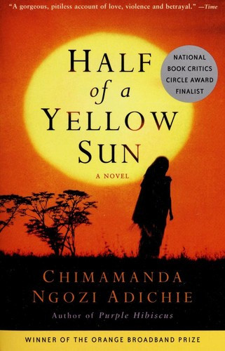 Half of a Yellow Sun front cover by Chimamanda Ngozi Adichie, ISBN: 1400095204