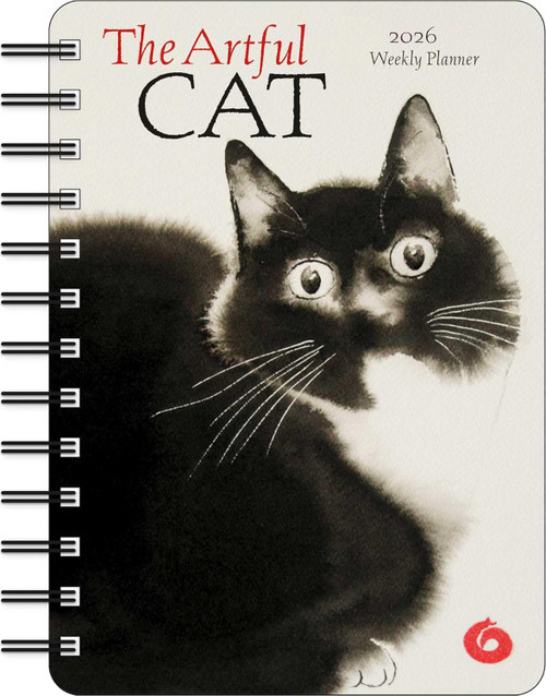 Artful Cat 2026 Engagement Calendar front cover by Endre Penovác, ISBN: 1524898317