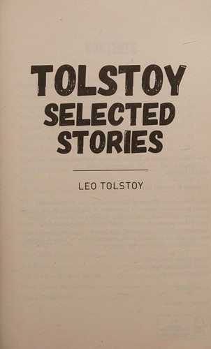 Tolstoy Short Stories front cover by Leo Tolstoy, ISBN: 1788884337