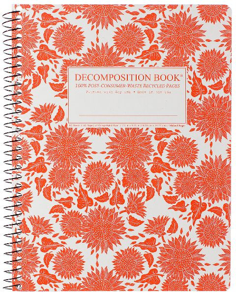 Sunflowers Coilbound Decomposition Book Lined front cover, ISBN: 1401516580